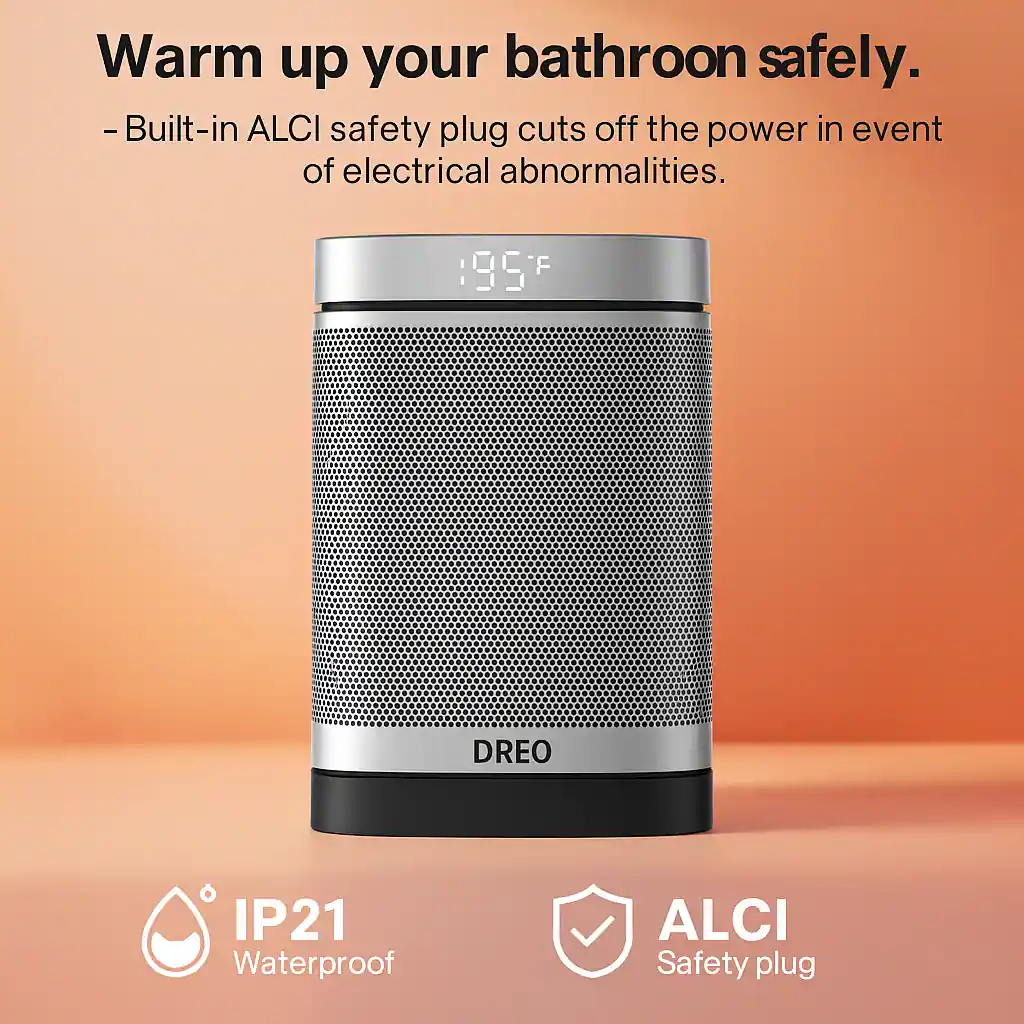 Dreo Atom One Portable Electric Heater with Thermostat - Image 2